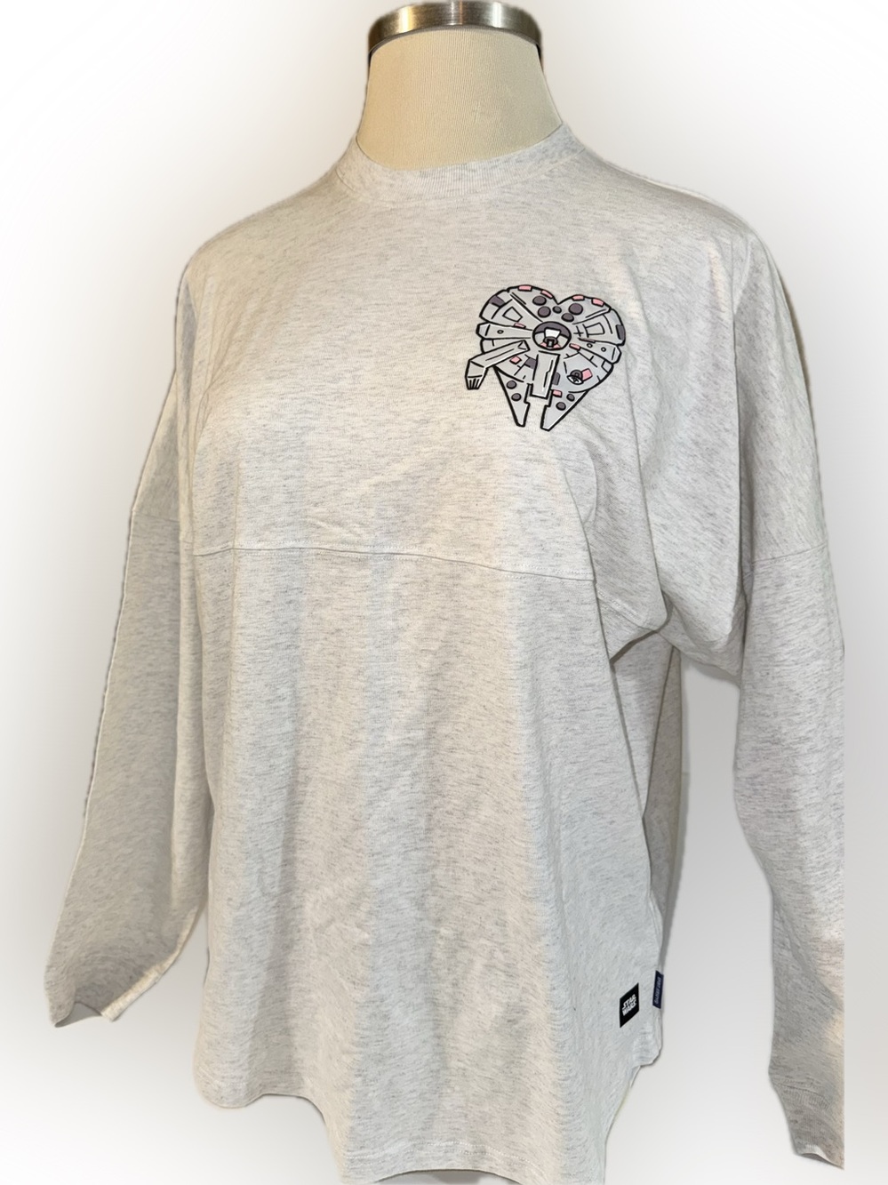 Disney Parks Star Wars “I Know” Puff Print Gray Spirit Jersey size M